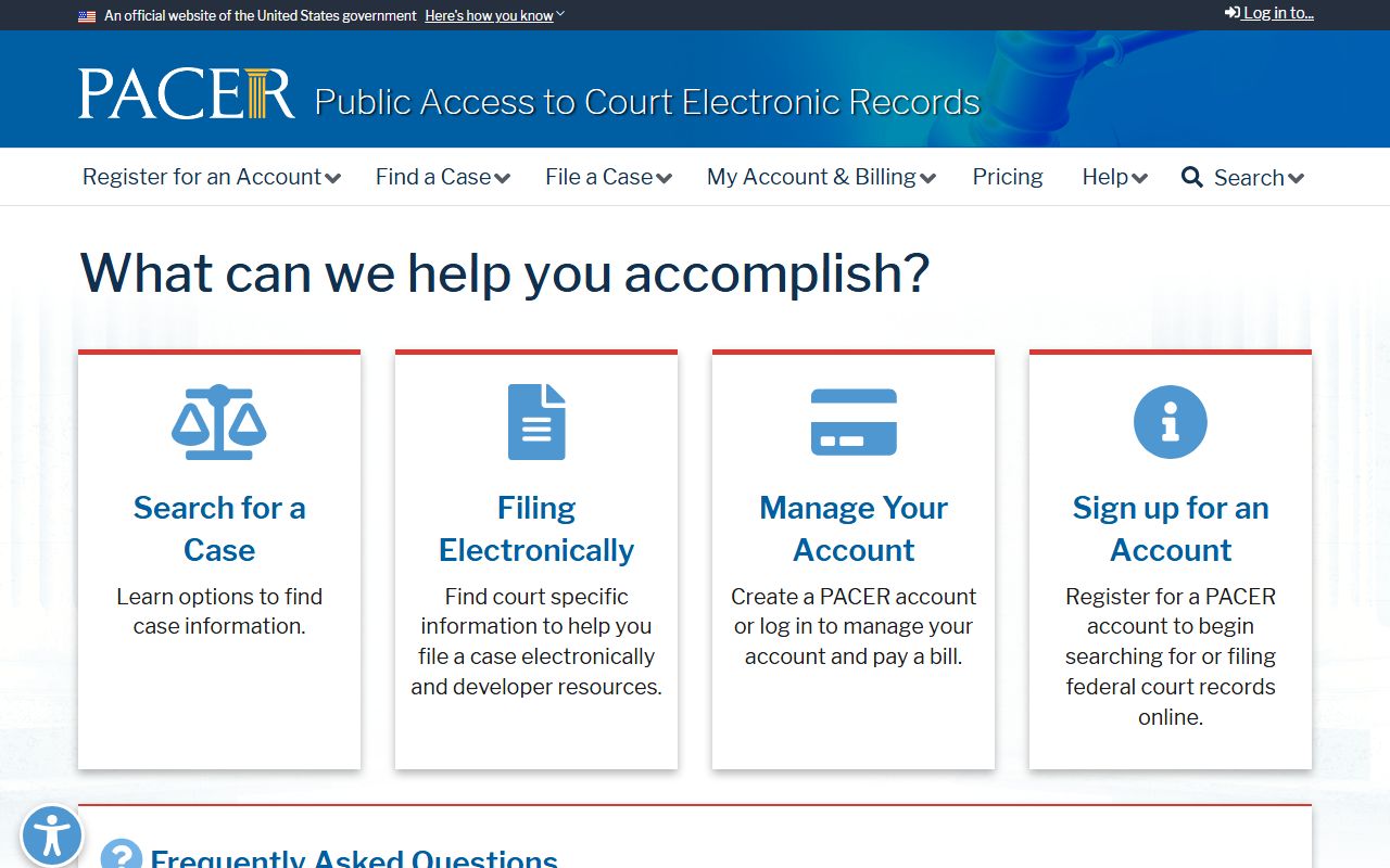 Red River Parish court dockets PACER federal docket source